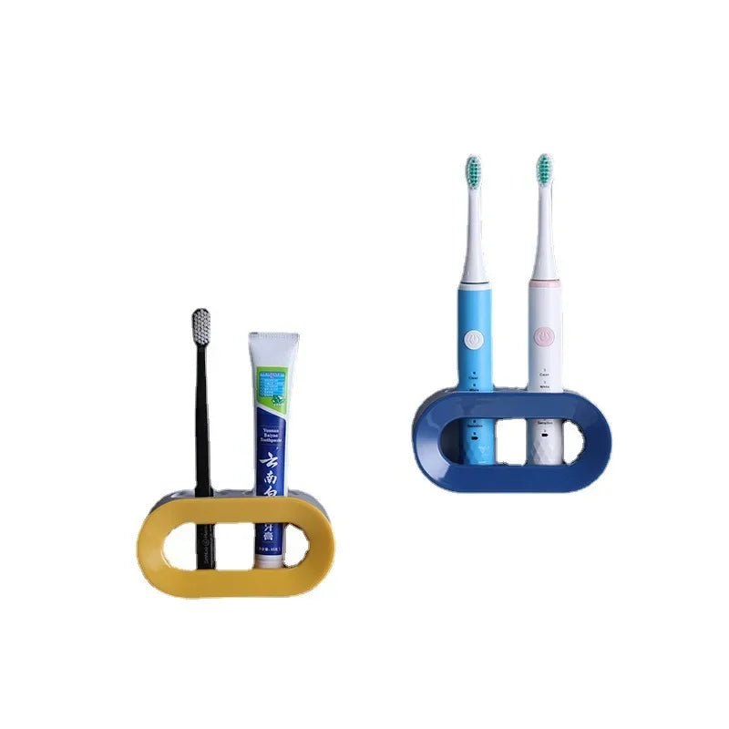 Porte Brosse À Dents Mural Et Dentifrice Design Ovale Moderne