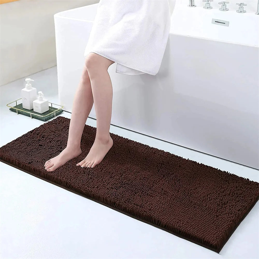 Tapis De Salle De Bain Ultra-Absorbant Antidérapant En Microfibre