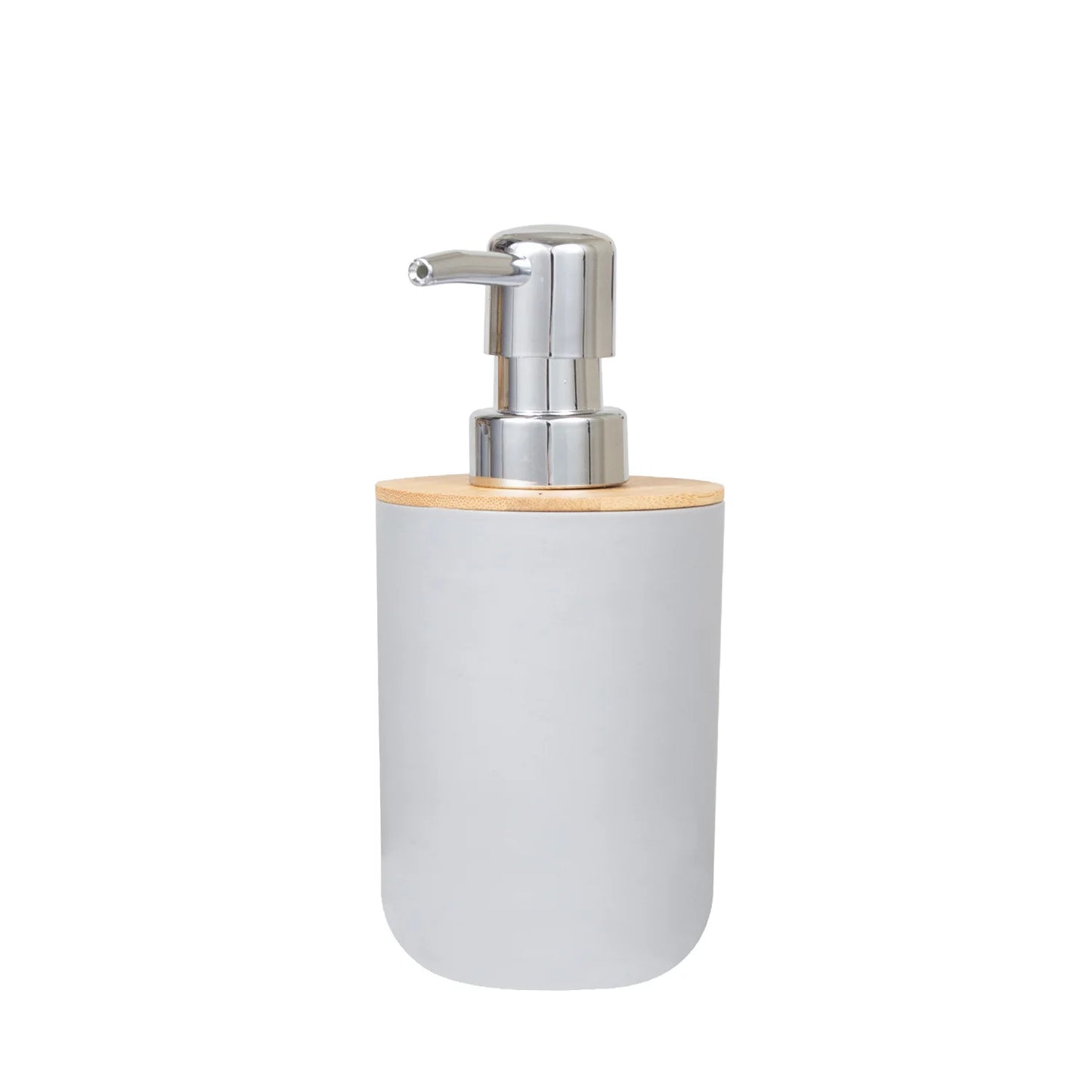 Kit Accessoires De Salle De Bain Gris Avec Bambou
