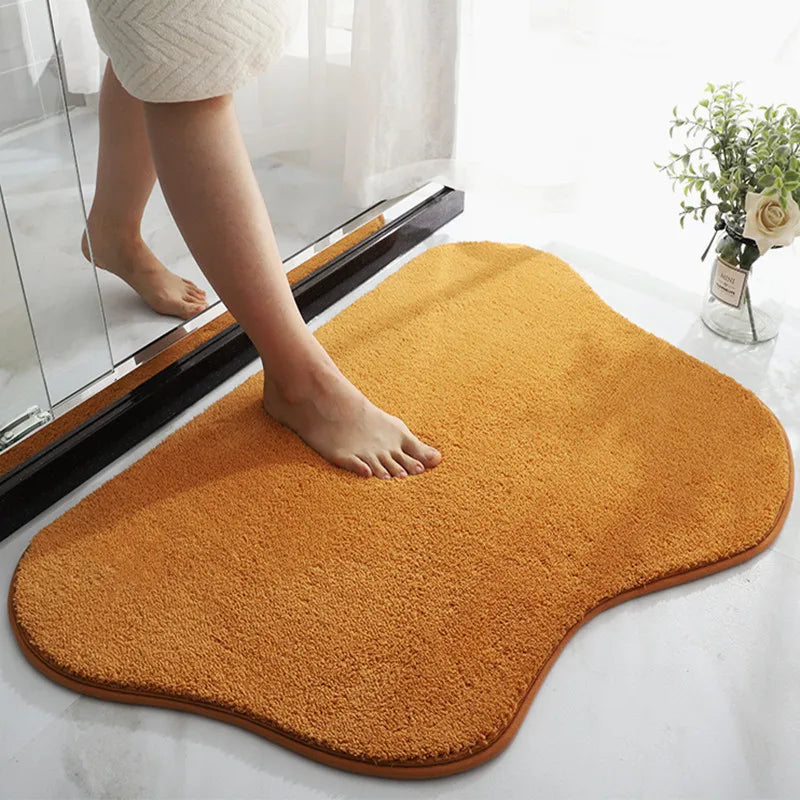 Tapis De Salle De Bain Antidérapant Bleu Ultra Doux