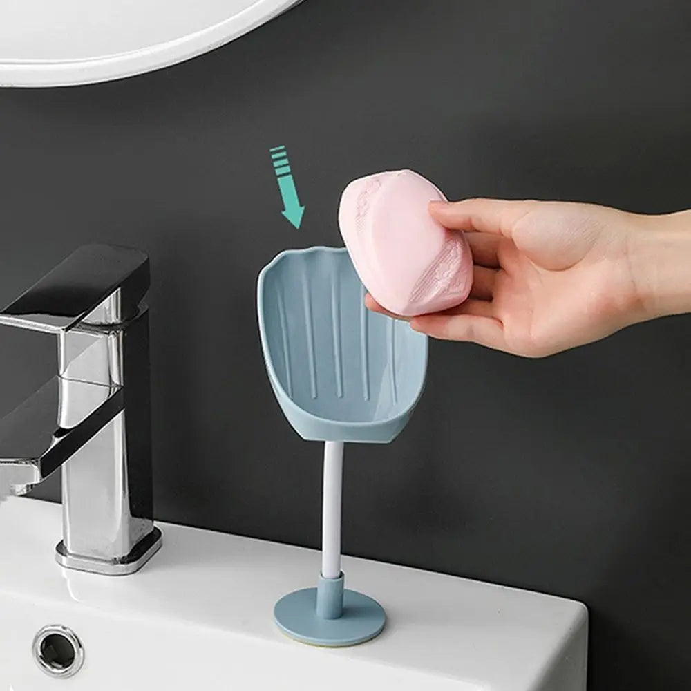 Porte-Savon En Forme De Feuille Avec Drainage Et Support Ventouse