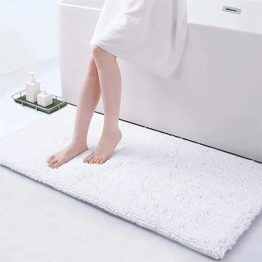 Tapis De Salle De Bain Ultra-Absorbant Antidérapant En Microfibre
