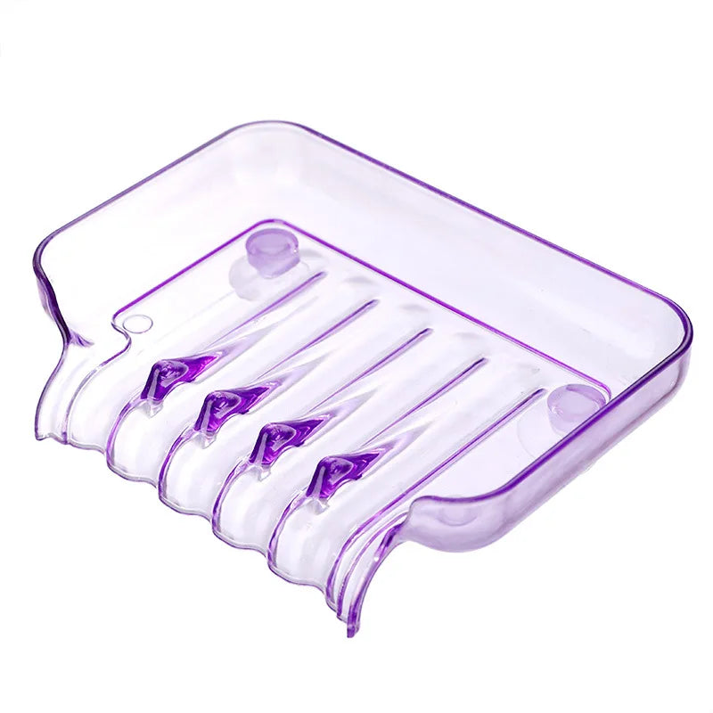 Porte-Savon Transparent Avec Ventouse Et Système De Drainage