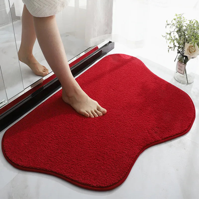 Tapis De Salle De Bain Antidérapant Bleu Ultra Doux
