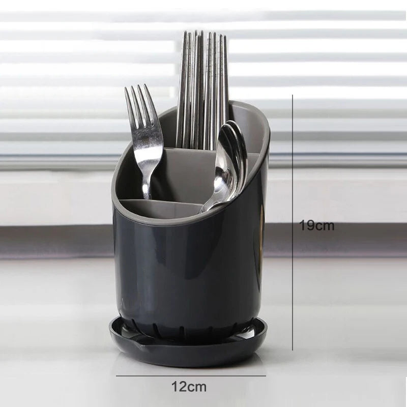 Porte Ustensiles De Cuisine Avec Bac De Drainage Antidérapant