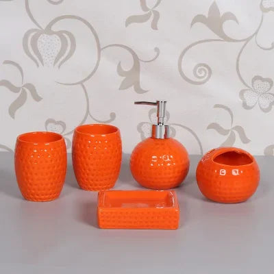 Kit Accessoires Salle de Bain Céramique Multi Couleur
