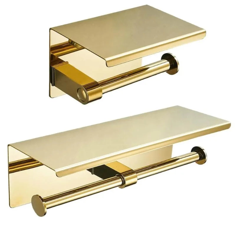 Porte Papier Toilette Double Avec Étagère Design