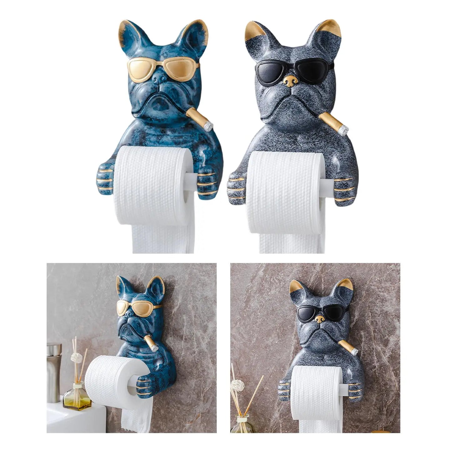 Porte Papier Toilette Design Bulldog