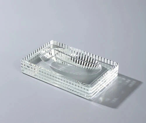 Porte-Savon En Cristal Avec Facettes Pour Salle De Bain