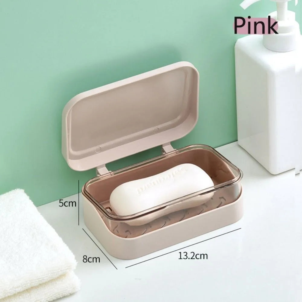Porte Savon Avec Couvercle Transparent Design Hygiénique