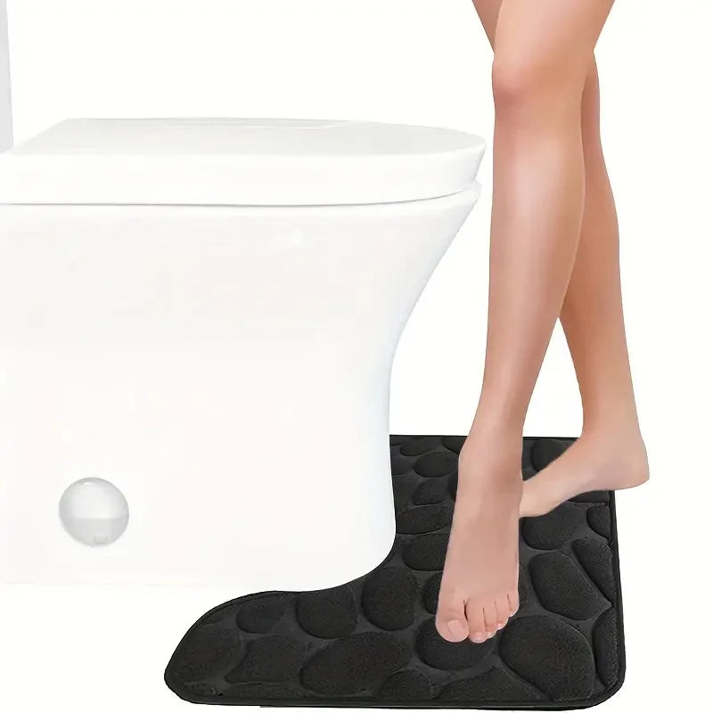 Tapis Pour Toilette Antidérapant Design Galets