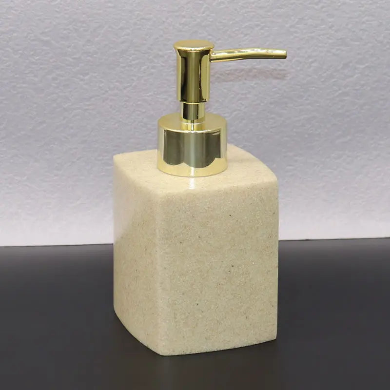 Distributeur De Savon Carré Effet Marbre - Design Élégant