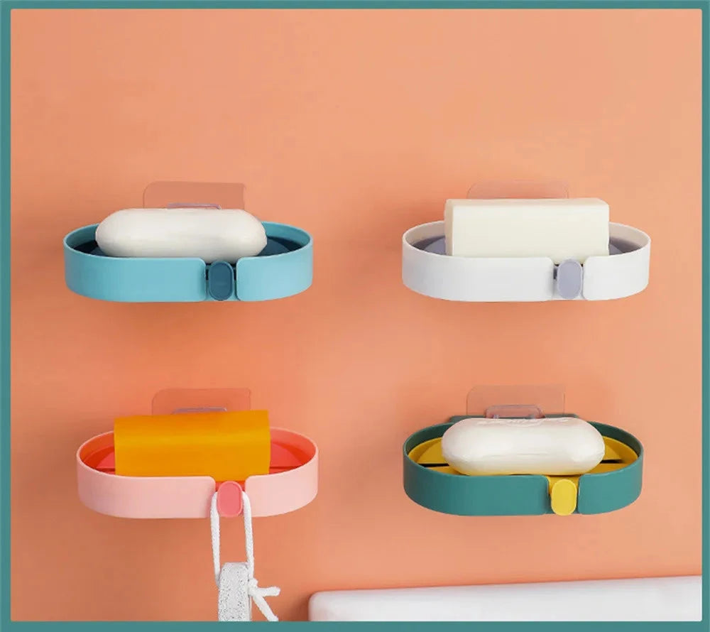 Porte-Savon Mural Coloré Avec Crochet Intégré