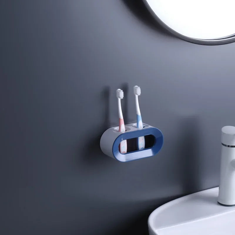 Porte Brosse À Dents Mural Et Dentifrice Design Ovale Moderne