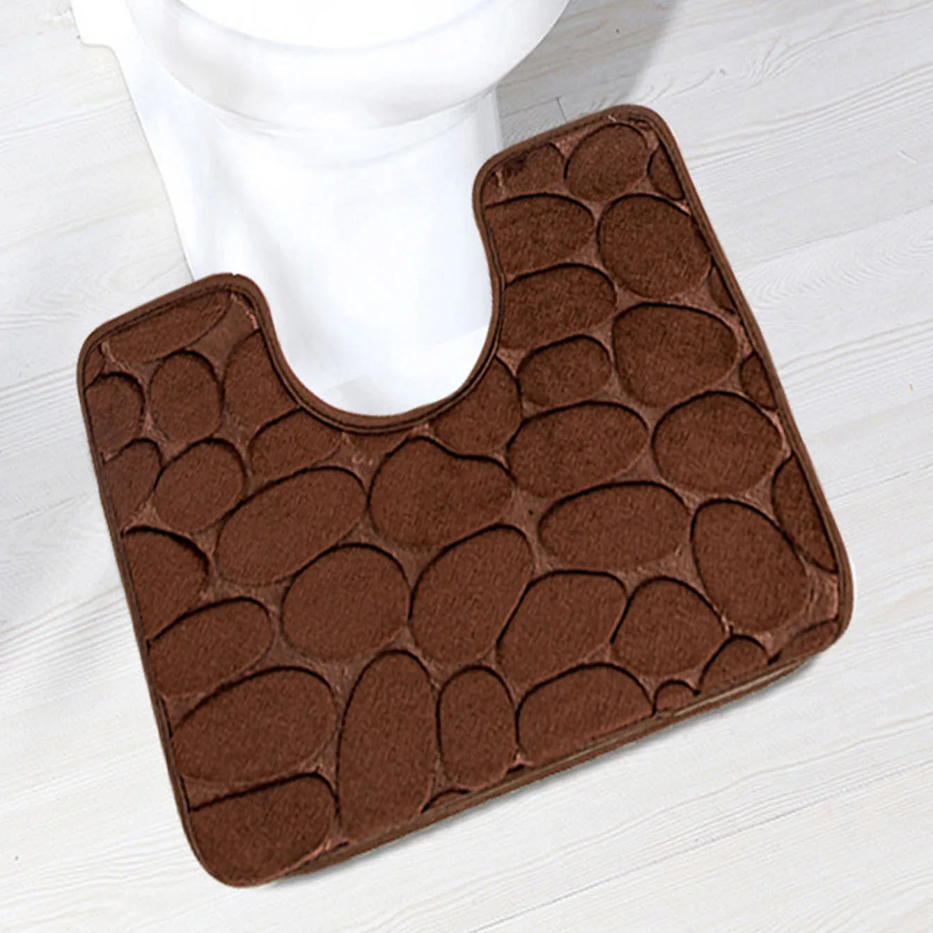 Tapis Pour Toilette Antidérapant Design Galets