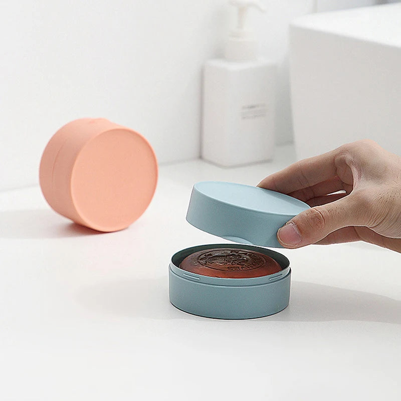 Porte Savon De Voyage Rond En Plastique Coloré