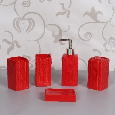 Kit Accessoires Salle de Bain Céramique Multi Couleur