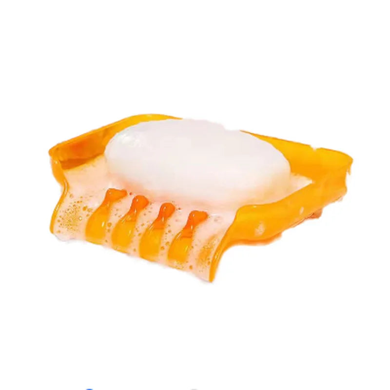 Porte-Savon Transparent Avec Ventouse Et Système De Drainage