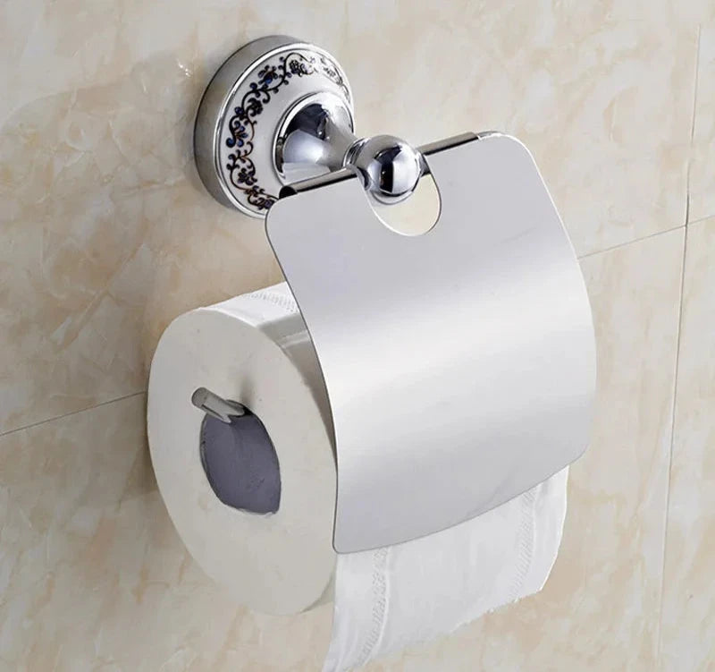 Porte Papier Toilette En Acier Inoxydable Avec Couvercle Décoratif
