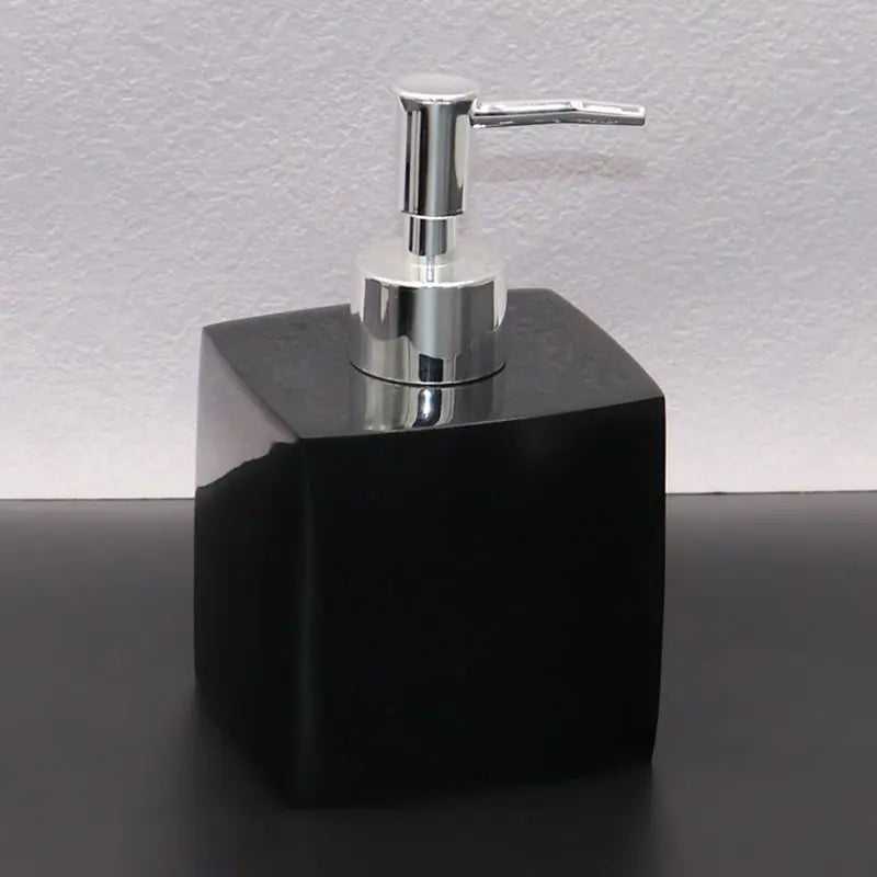 Distributeur De Savon Carré Effet Marbre - Design Élégant