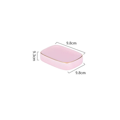 Kit Accessoires Salle de Bain en Céramique Rose