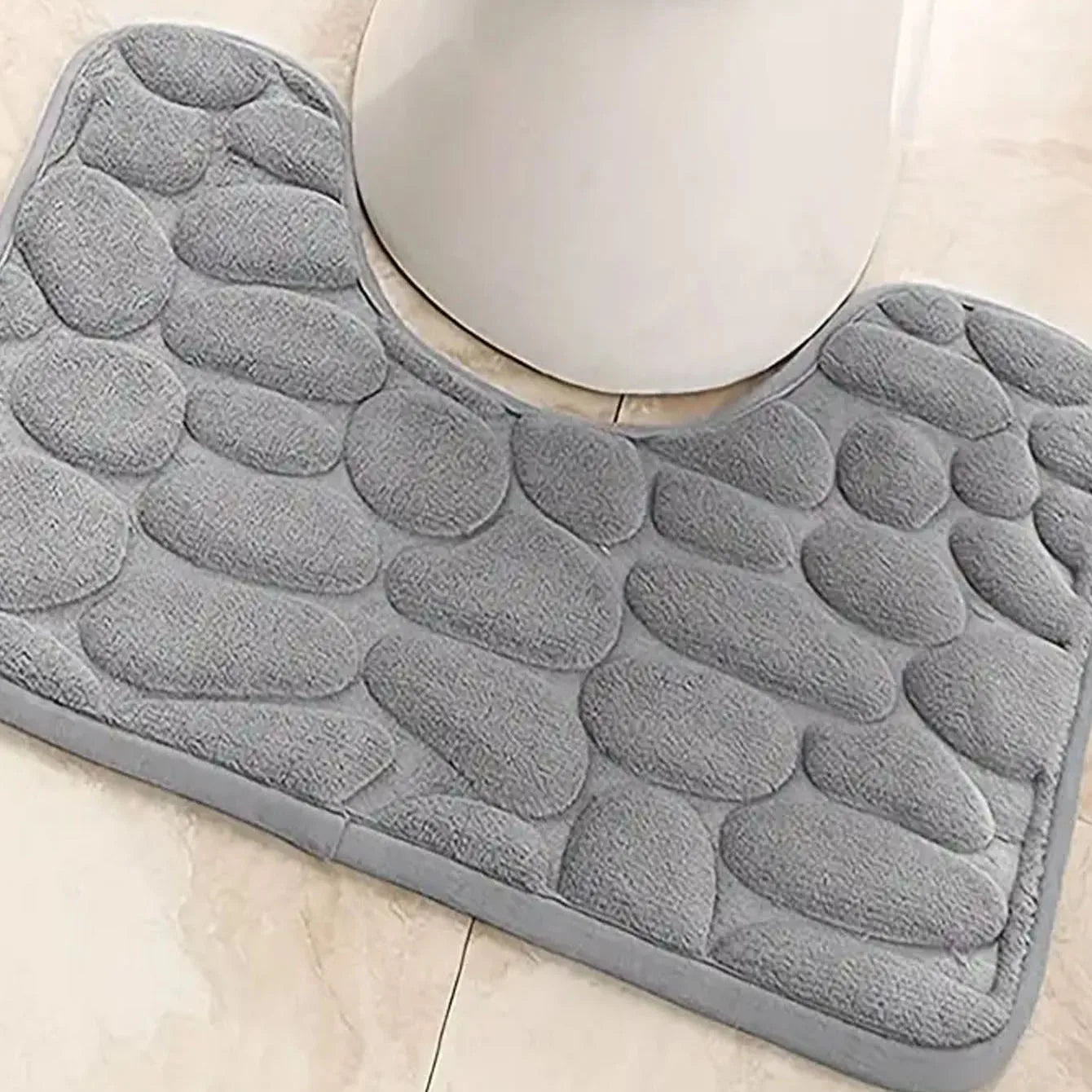 Tapis Pour Toilette Antidérapant Design Galets