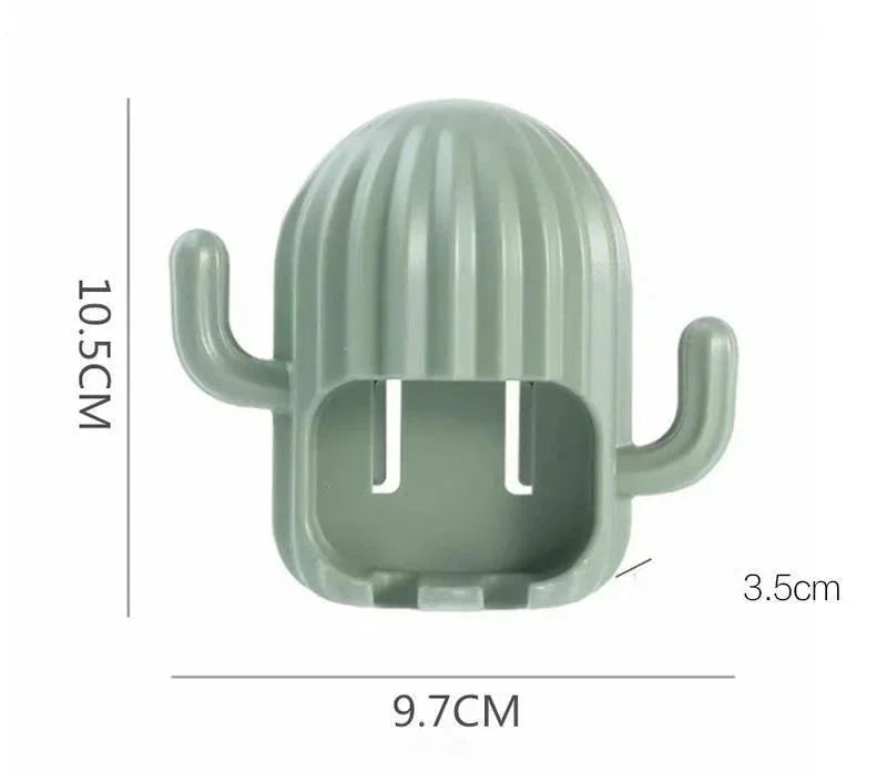 Porte-Brosse À Dents Mural Design Cactus Étanche Et Coloré