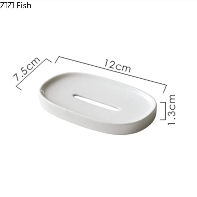 Porte-Savon En Céramique Marbrée Noir Et Blanc Design Minimaliste