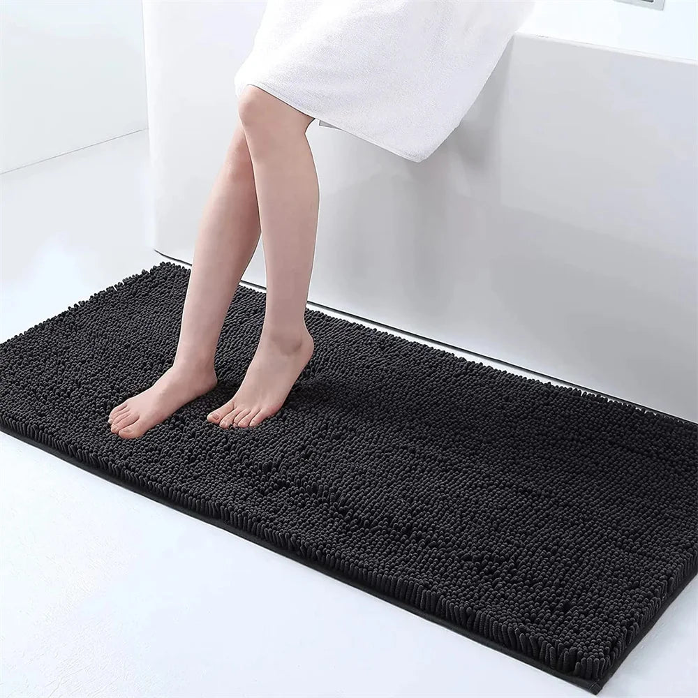 Tapis De Salle De Bain Ultra-Absorbant Antidérapant En Microfibre