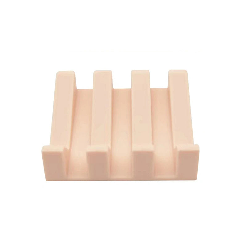 Porte-Savon Durable En Silicone Avec Design Rainuré