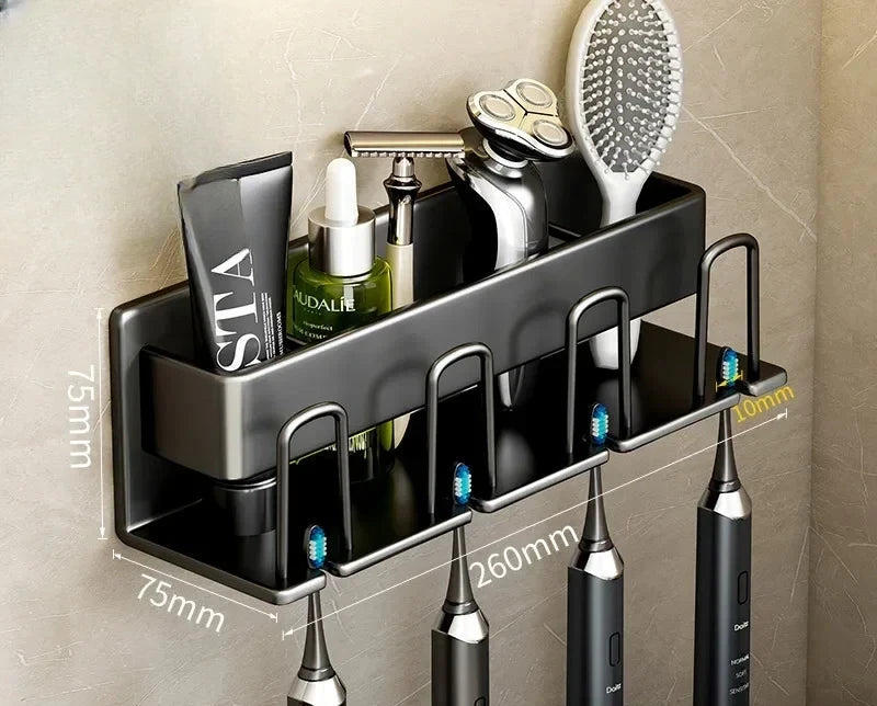 Porte-Brosse À Dents Électrique Mural Multifonction Avec Rangement