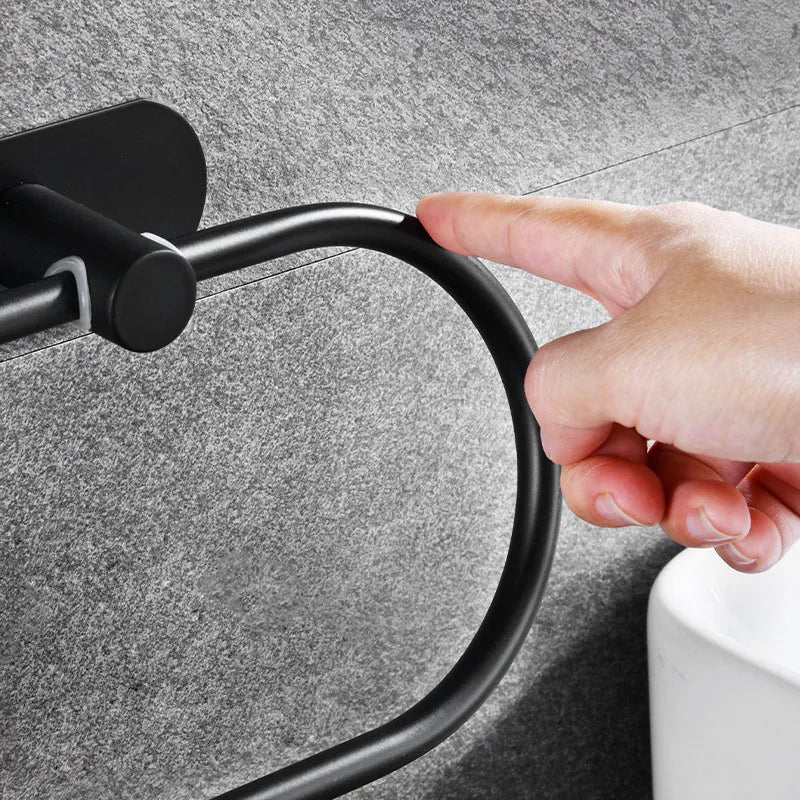 Porte-Serviettes Mural En Métal Pour Salle De Bain - Modèle Ovale