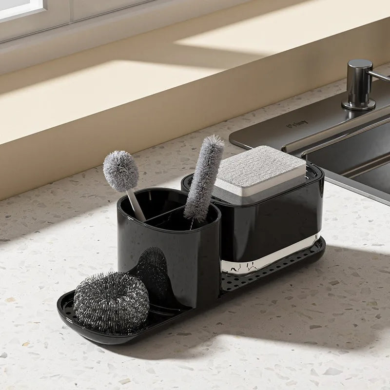 Organisateur Noir - Porte-Éponge Et Support De Lavage