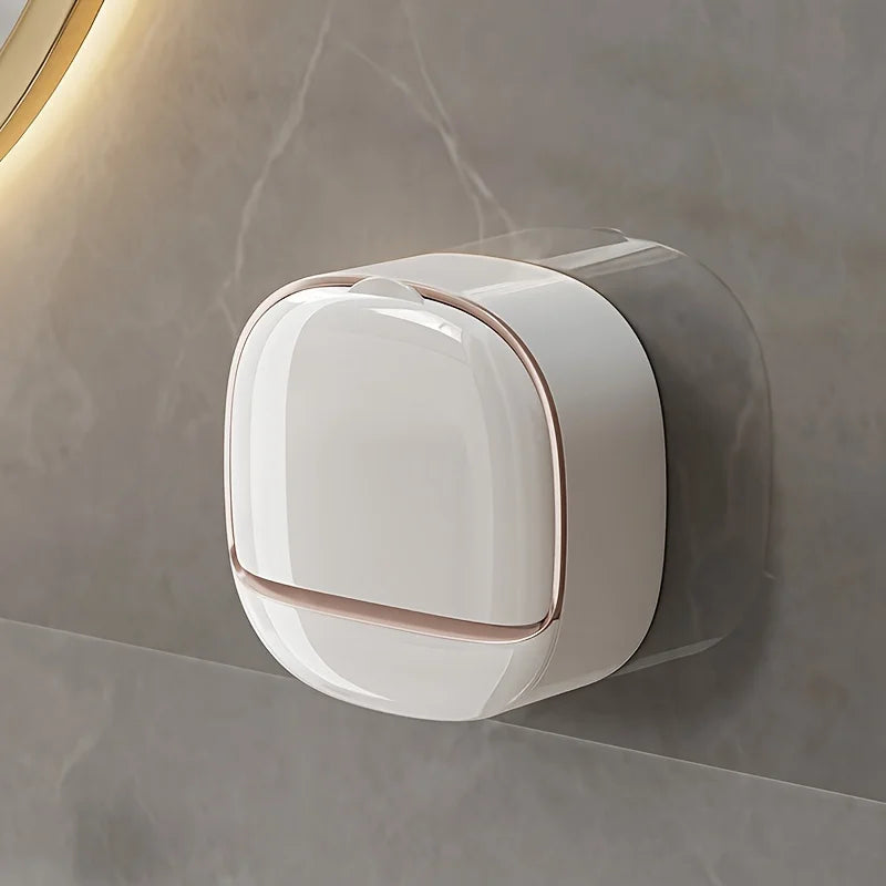 Porte-Savon Mural Étanche Avec Couvercle Transparent