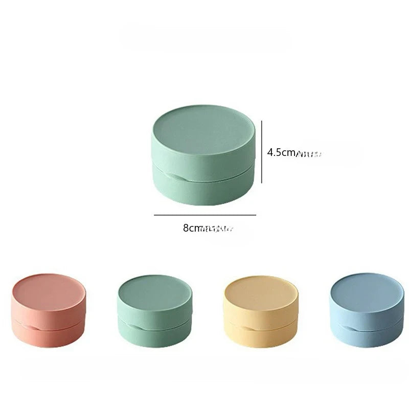 Porte Savon De Voyage Rond En Plastique Coloré