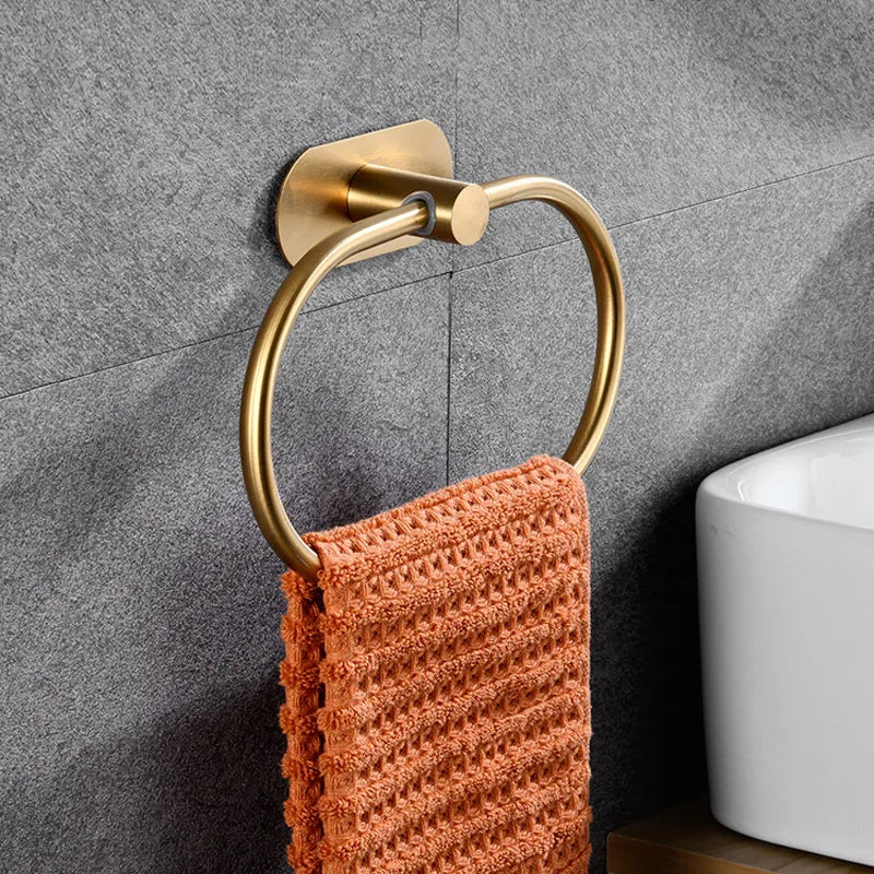 Porte-Serviettes Mural En Métal Pour Salle De Bain - Modèle Ovale