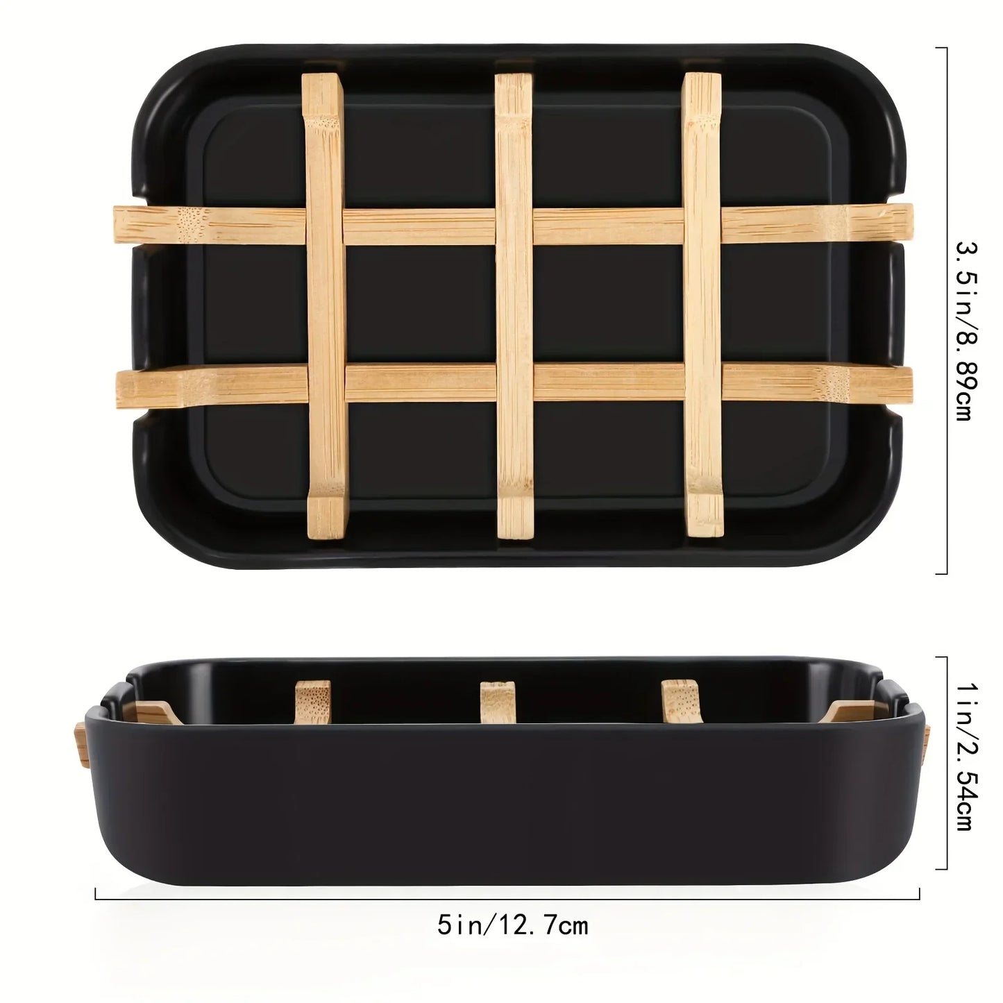 Porte-Savon En Bambou Et Plastique