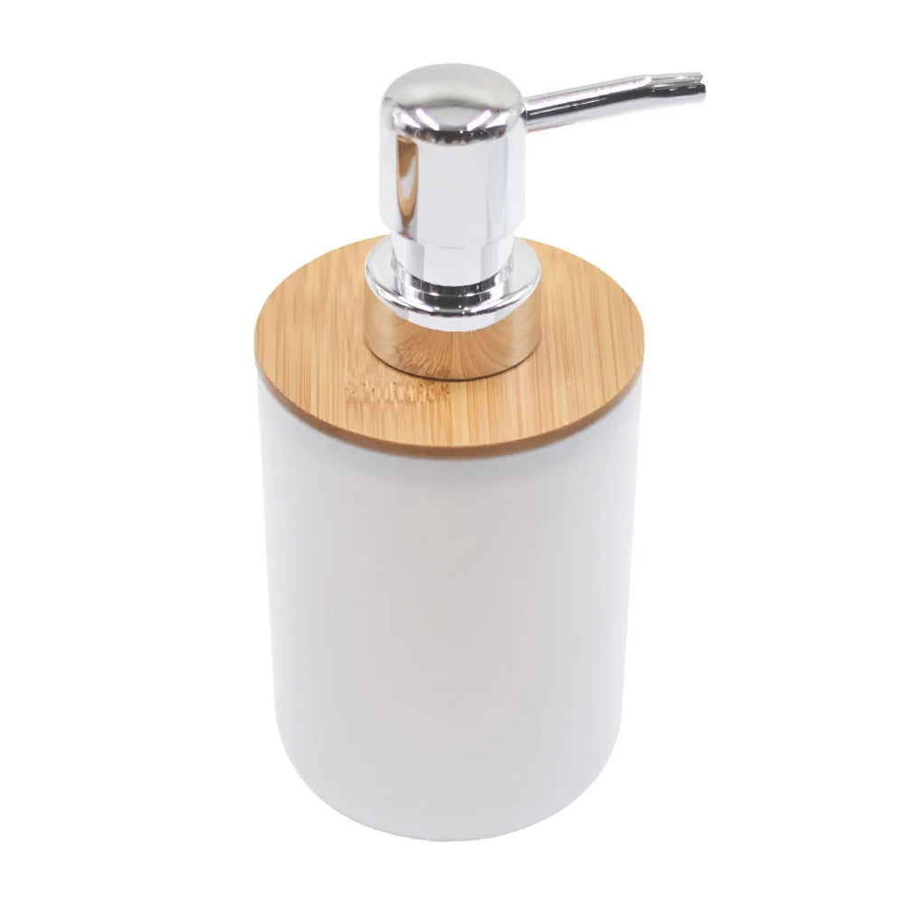 Kit Accessoires De Salle De Bain Gris Avec Bambou
