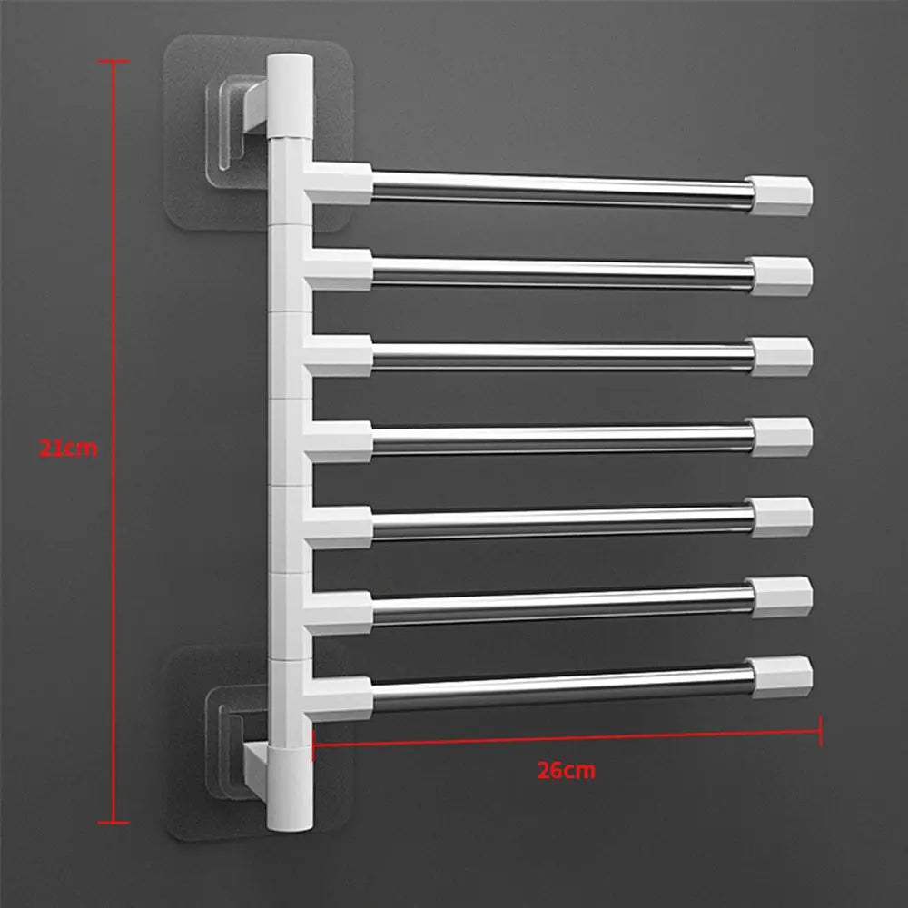 Porte-Serviettes Mural Pour Salle De Bain Rotatif