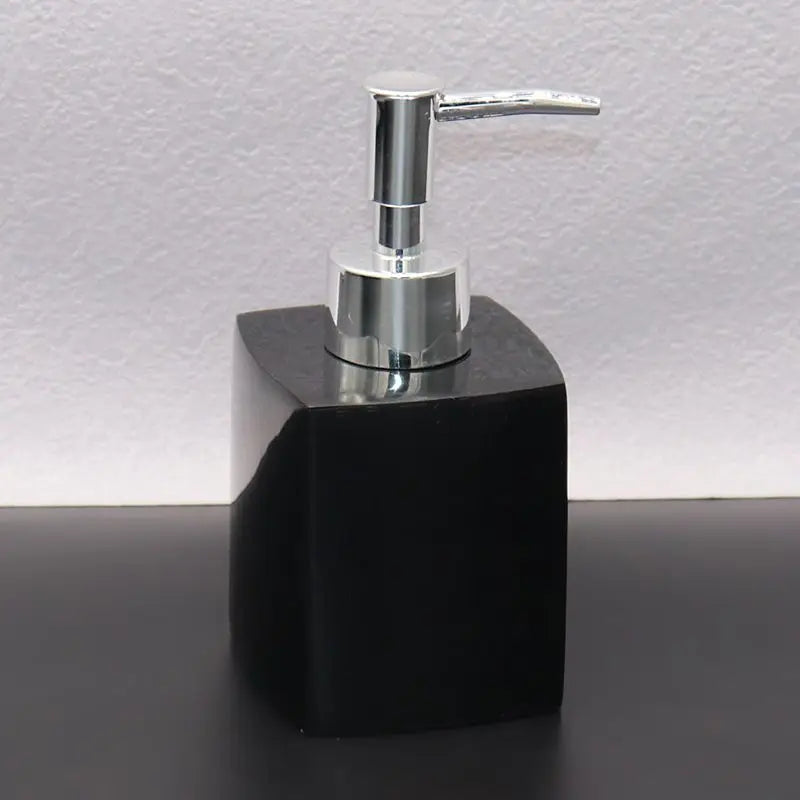 Distributeur De Savon Carré Effet Marbre - Design Élégant
