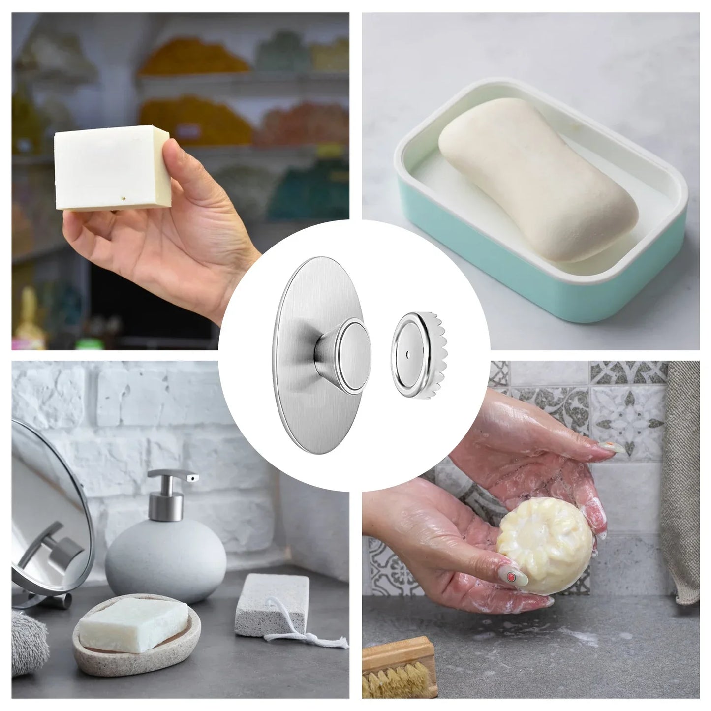 Porte-Savon Aimanté En Acier Inoxydable
