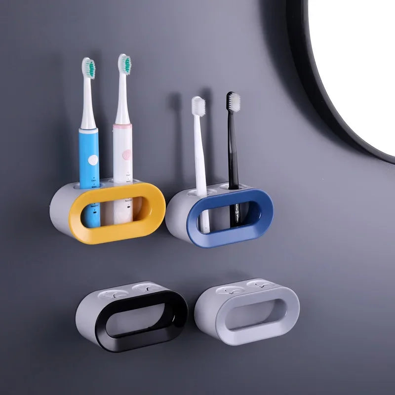 Porte Brosse À Dents Mural Et Dentifrice Design Ovale Moderne