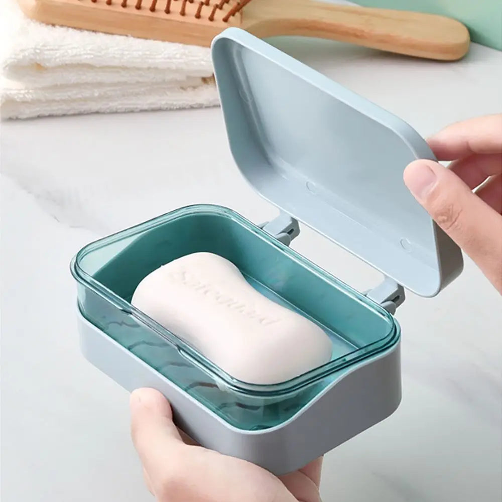 Porte Savon Avec Couvercle Transparent Design Hygiénique