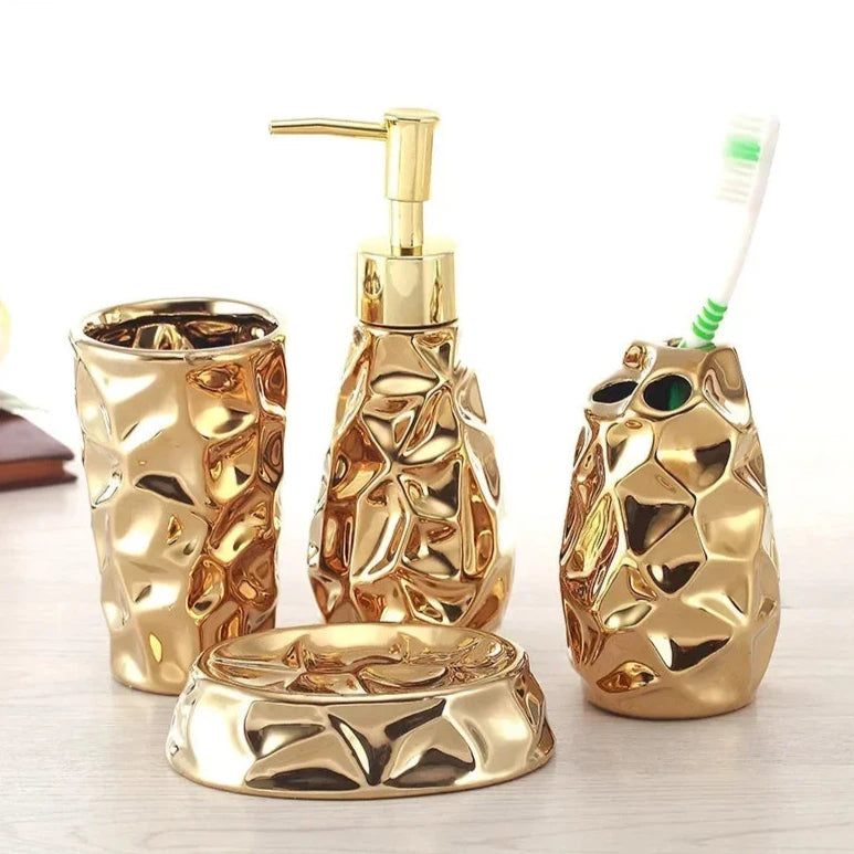 Kit Accessoires Salle de Bain Chic 4 pièces