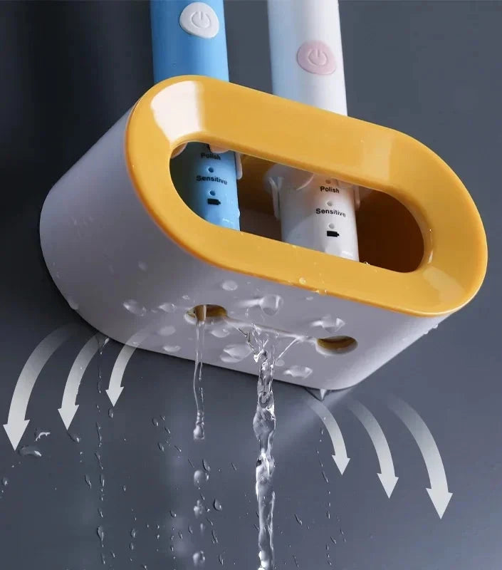 Porte Brosse À Dents Mural Et Dentifrice Design Ovale Moderne