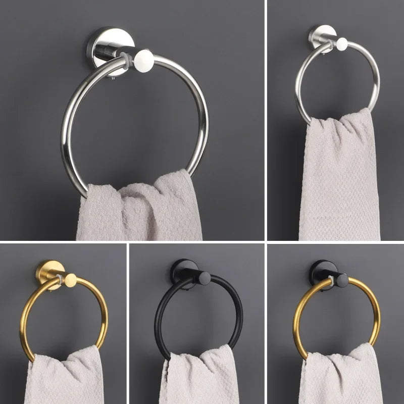 Porte-Serviette Anneau En Métal - Acier Inoxydable