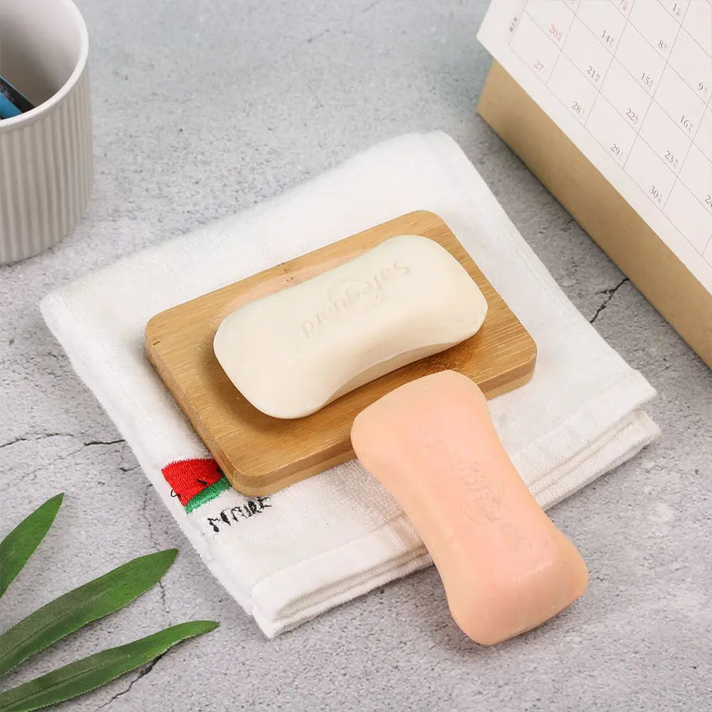 Porte-Savon En Bambou Naturel Avec Pieds Antidérapants