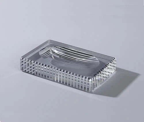 Porte-Savon En Cristal Avec Facettes Pour Salle De Bain