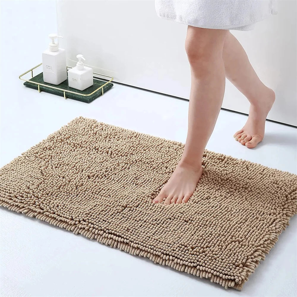 Tapis De Salle De Bain Ultra-Absorbant Antidérapant En Microfibre
