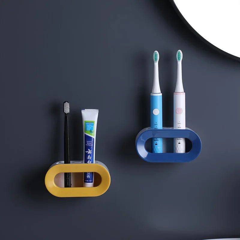 Porte Brosse À Dents Mural Et Dentifrice Design Ovale Moderne